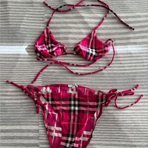 Vintage Burberry Pink Bikini Set